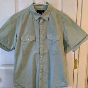 Banana Republic Men's Small Green Short Sleeve button up
